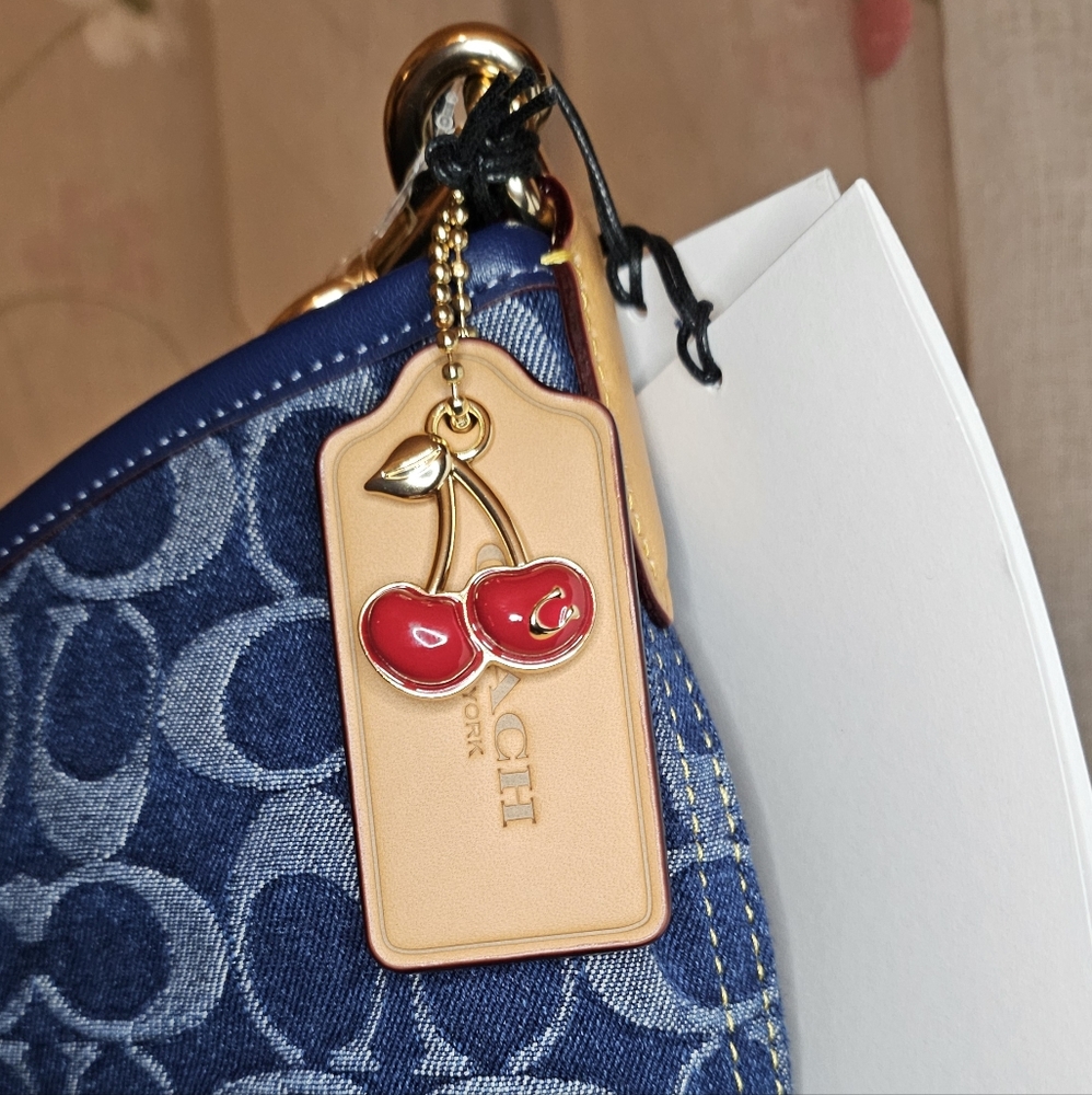 Coach Laurel Blue and Tan Shoulder Bag - Picture 11 of 11